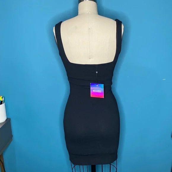 NWT black tie up mini dress size 0 - Picture 4 of 4